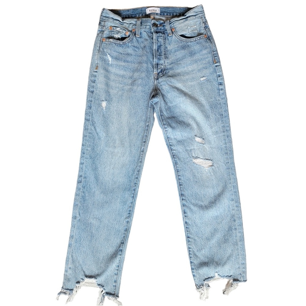 Pistola Charlie High Rise Classic Straight Ankle Jeans Dolores Park Dist…